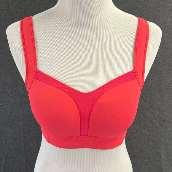 Lululemon Ta Ta Tamer sports bra coral red pink 36C - Picture 1 of 6
